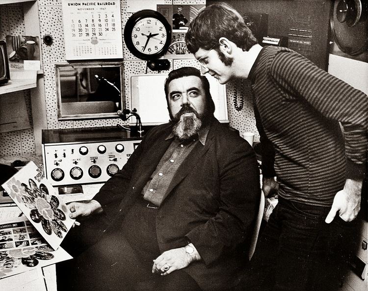 Tom Donahue at the KSAN microphone.