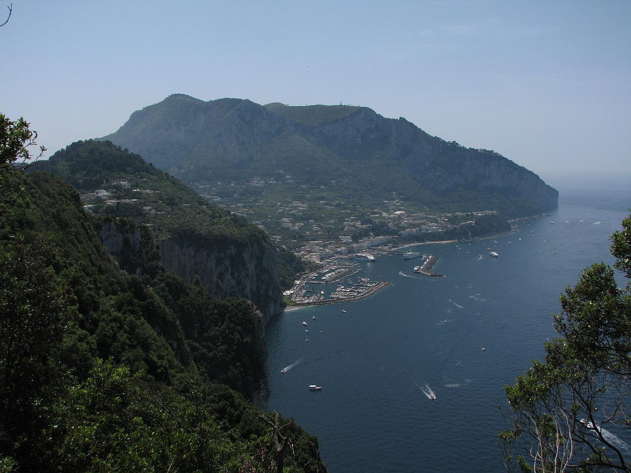 Capri Island looking toward Marina Grande and Anacapri