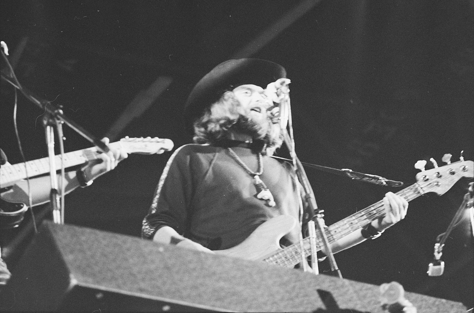 Skip Battin playing bass with the Byrds at Kralingen, 1970.