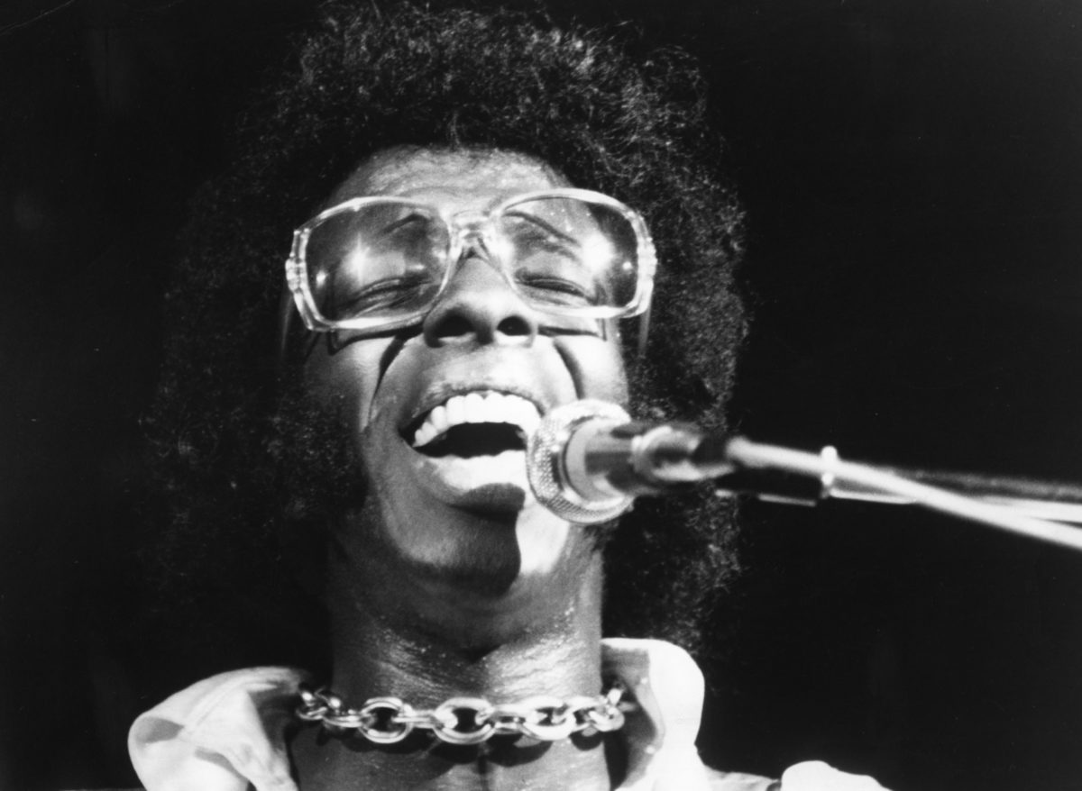 Sly Stone performing at the Woodstock Festival, 1969