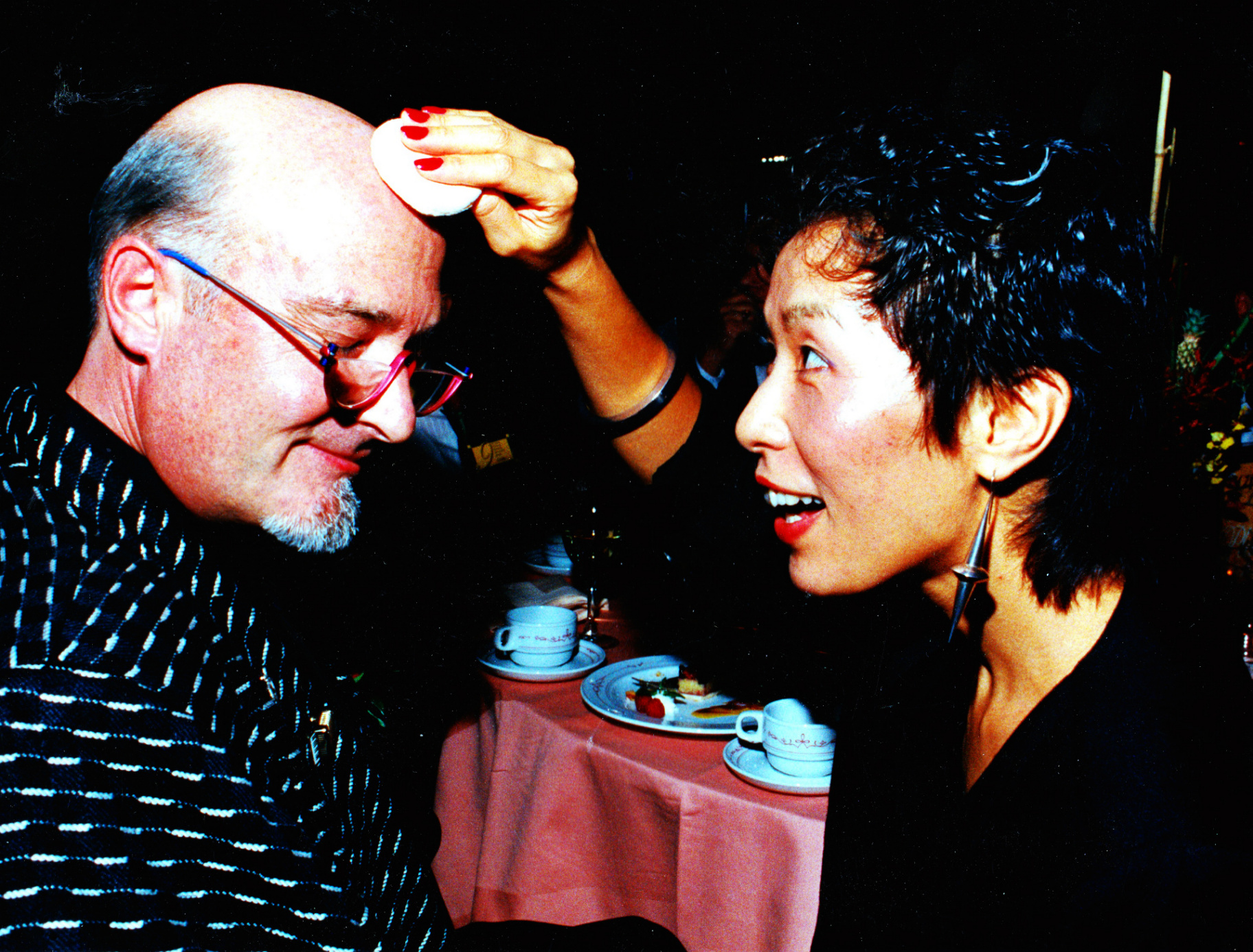David Goggin and his wife Keiko sharing a moment at a table